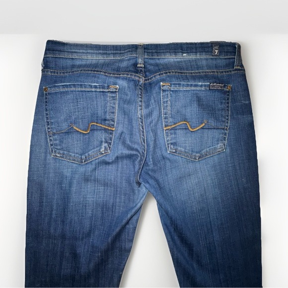 7 for All Mankind Josefina Skinny Boyfriend Button Fly Jeans Women's Size 32x29 - Picture 6 of 8